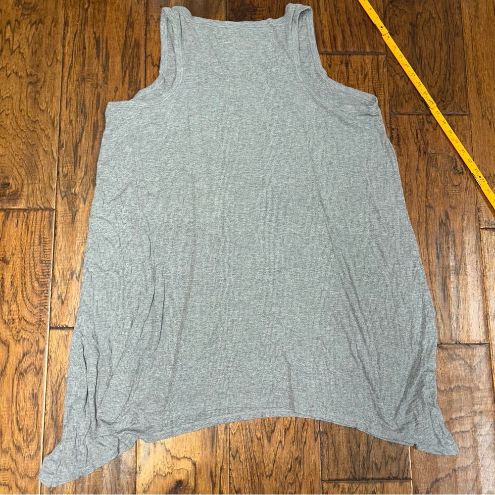 Torrid Gray Women's super soft sleep ribbed Tank Top - Picture 3 of 6
